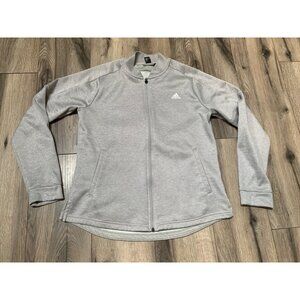 Adidas Women's M Full-Zip Gray Bomber Jacket